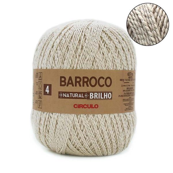 Barbante Barroco Natural Brilho Prata nº04 400g - CÍRCULO Imagem de Barbante Barroco Natural Brilho Prata nº04 400g