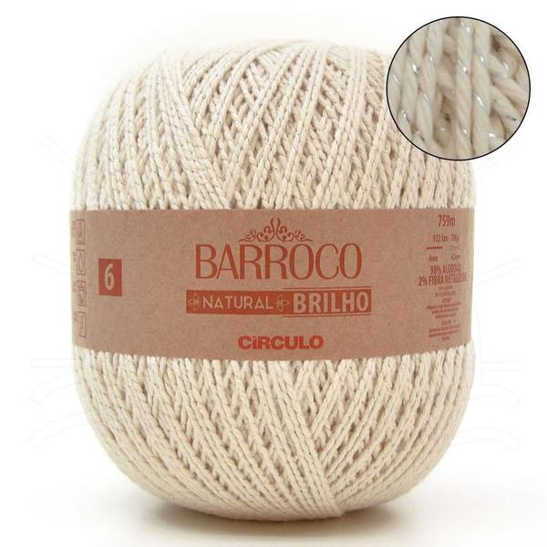 Barbante Barroco Natural Brilho Prata nº06 700g - CÍRCULO Imagem de Barbante Barroco Natural Brilho Prata nº06 700g