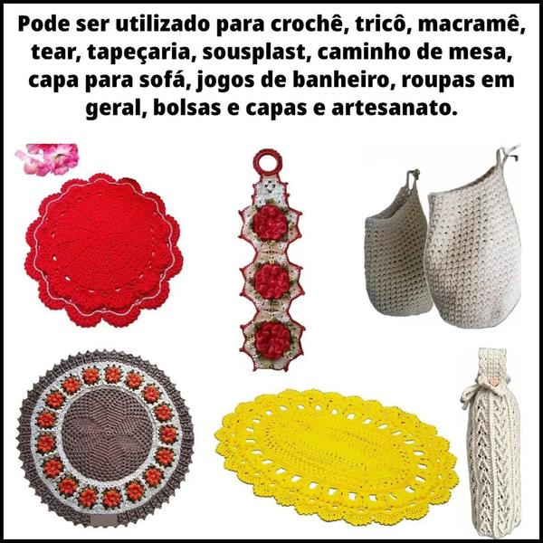 Barbante Colorido Euroroma 1 Kilo Fio Nº8 de 1312 TEX e 762 Metros Crochê e Tricô Imagem de Barbante Colorido Euroroma 1 Kilo Fio Nº8 de 1312 TEX e 762 Metros Crochê e Tricô