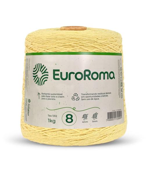 Barbante Colorido Euroroma 1 Kilo Fio Nº8 de 1312 TEX e 762 Metros Crochê e Tricô Imagem de Barbante Colorido Euroroma 1 Kilo Fio Nº8 de 1312 TEX e 762 Metros Crochê e Tricô