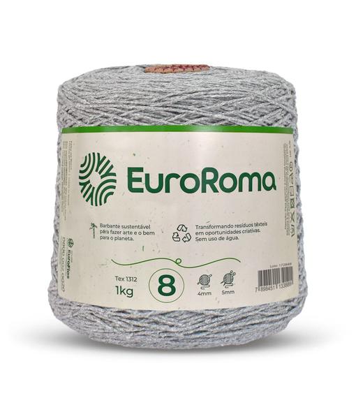 Imagem de Barbante Colorido Euroroma 1 Kilo Fio Nº8 de 1312 TEX e 762 Metros Crochê e Tricô