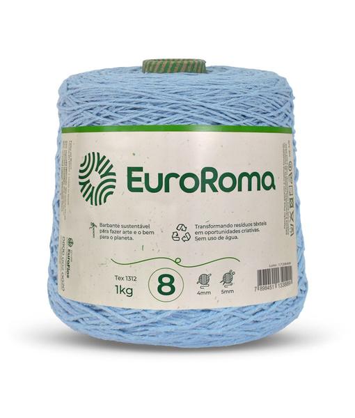 Imagem de Barbante Colorido Euroroma 1 Kilo Fio Nº8 de 1312 TEX e 762 Metros Crochê e Tricô