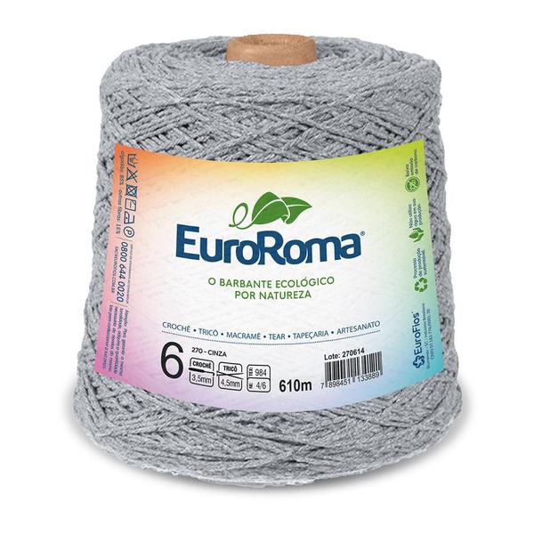 Imagem de Barbante Colorido nº6 c/ 600g EuroRoma - Cinza