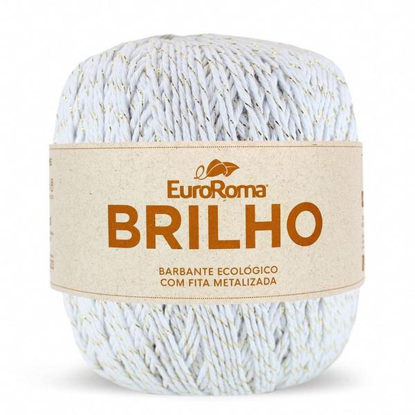 Barbante Com Brilho Fio 6 Euroroma Novelo de 406 metros 984 TEX Para Crochê Imagem de Barbante Com Brilho Fio 6 Euroroma Novelo de 406 metros 984 TEX Para Crochê