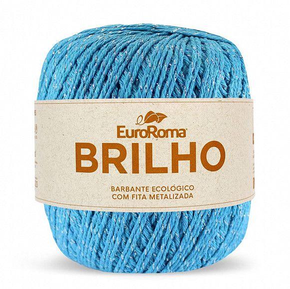Barbante Com Brilho Fio 6 Euroroma Novelo de 406 metros 984 TEX Para Crochê Imagem de Barbante Com Brilho Fio 6 Euroroma Novelo de 406 metros 984 TEX Para Crochê