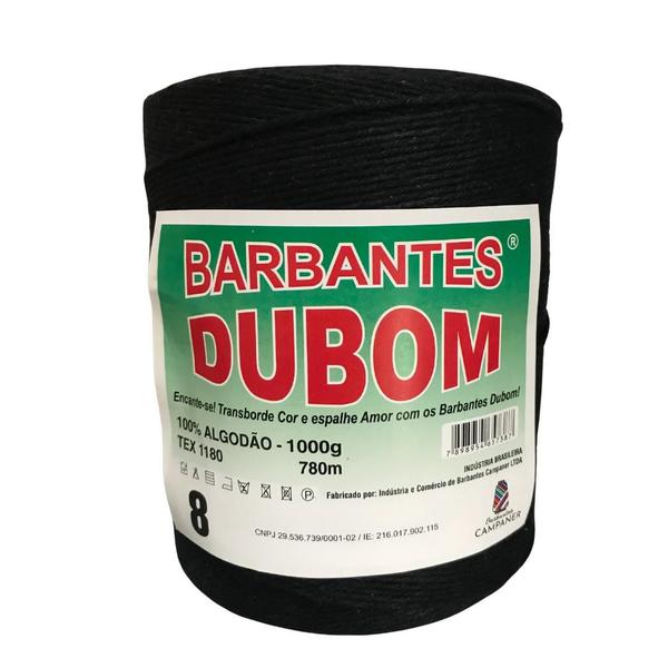 Imagem de Barbante Dubom Preto - 1Kg - Fio 6