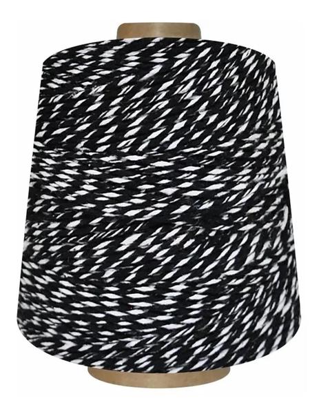 Barbante eco brasil mix 10 (preto e branco) n 8 (470m) 700g - Soberano Imagem de Barbante eco brasil mix 10 (preto e branco) n 8 (470m) 700g