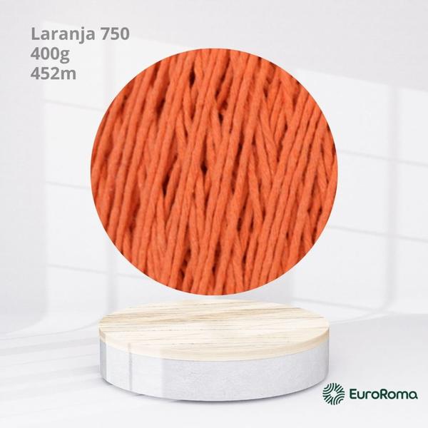 Imagem de Barbante Ecosoft EuroRoma Nº 6 452mts cor Laranja 750