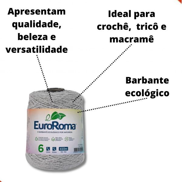 Imagem de Barbante Euroroma Colorido 4/6 610M Com 600G