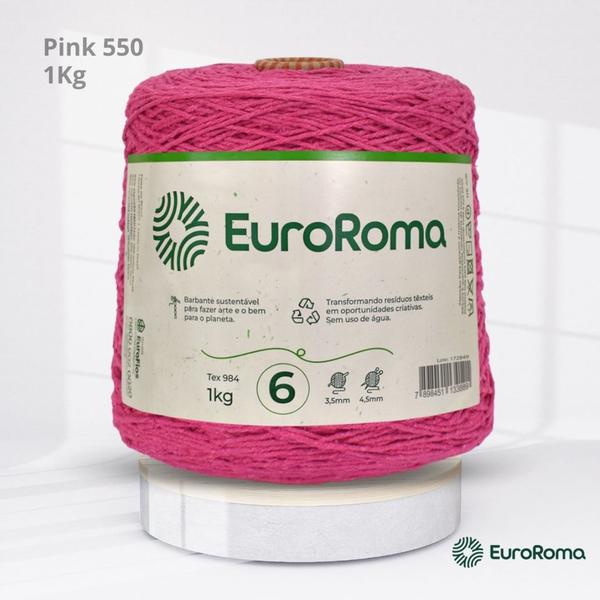 Imagem de Barbante EuroRoma Colorido N.6 1Kg Cor Pink 550