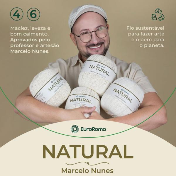 Imagem de Barbante EuroRoma Natural Marcelo Nunes CRU N.6 8/12 700g