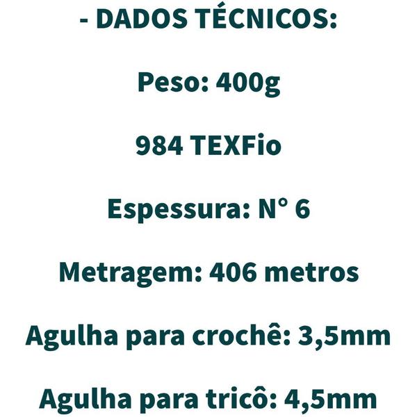 Barbante Fio N 6 Com Brilho Metalizado 406 metros Para Crochê e Tricô - Euroroma Imagem de Barbante Fio N 6 Com Brilho Metalizado 406 metros Para Crochê e Tricô