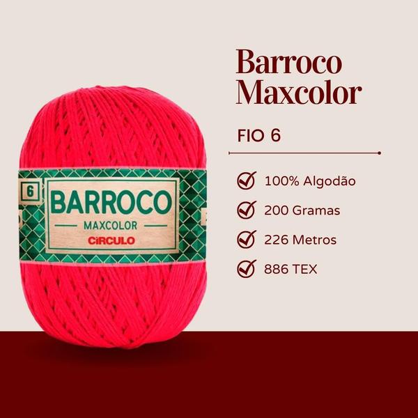 Imagem de Barbante Linha Fio Barroco Maxcolor FIO 6 Circulo - 226m/200g