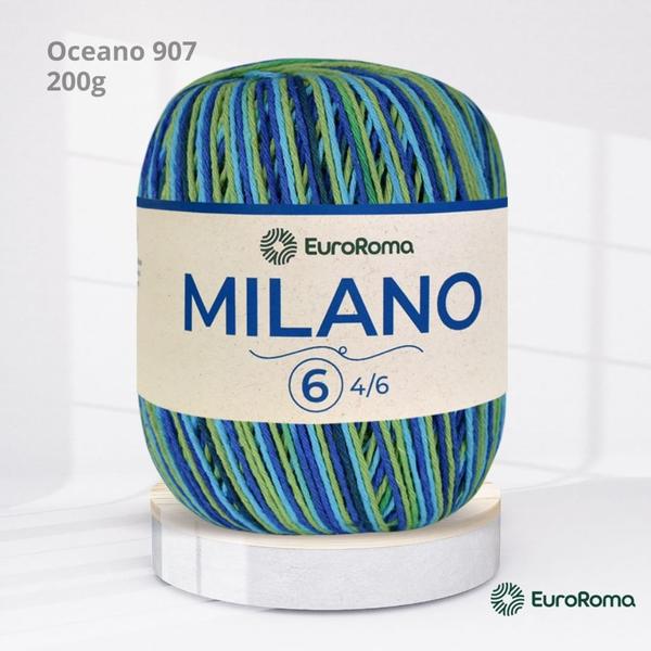 Imagem de Barbante Milano Cor Oceano 907 - 200g EuroRoma