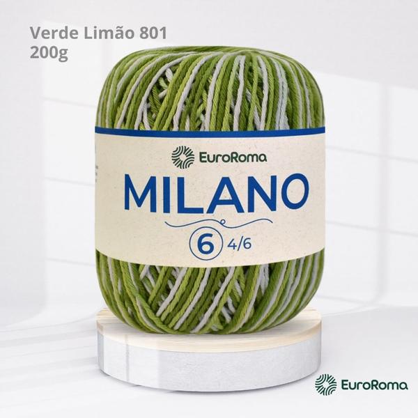 Barbante Milano Verde Limão 801 - 200g EuroRoma Imagem de Barbante Milano Verde Limão 801 - 200g EuroRoma