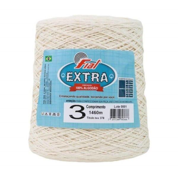 Barbante N3 Fial Extra 100% Algodão Cru 600g 1460m Imagem de Barbante N3 Fial Extra 100% Algodão Cru 600g 1460m
