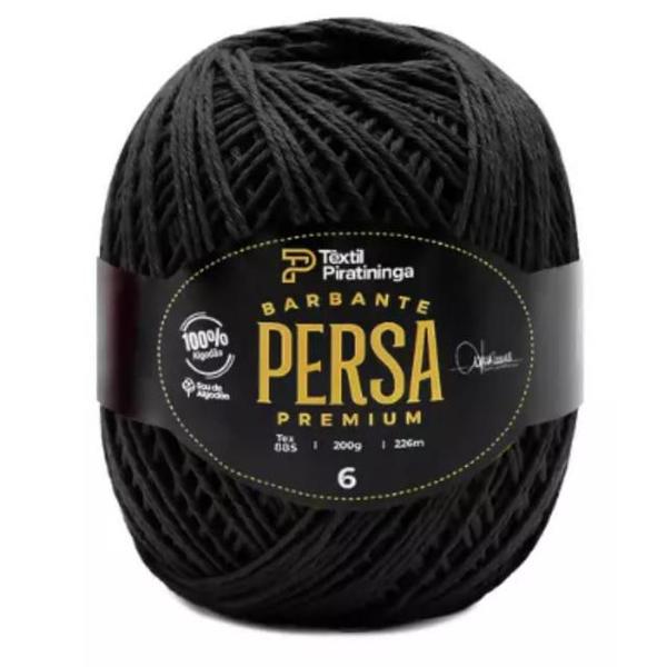 Imagem de Barbante Premium Persa Brilho 200gr 4/6 PRETO