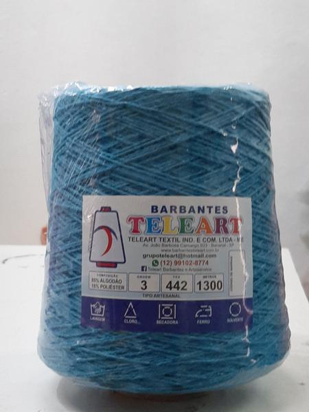 BARBANTE TELEART Nº 3 cor 24 AZUL TURQUESA - TELEART TEXTIL Imagem de BARBANTE TELEART Nº 3 cor 24 AZUL TURQUESA