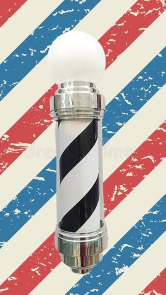 Imagem de Barber Pole Giratório 60Cm Voltagem Bivolt Preto.