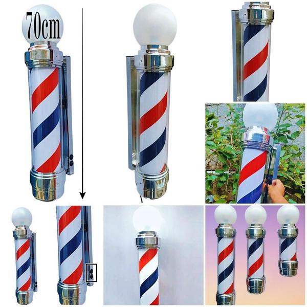 Imagem de Barber Pole Giratório 70Cm Voltagem Bivolt.