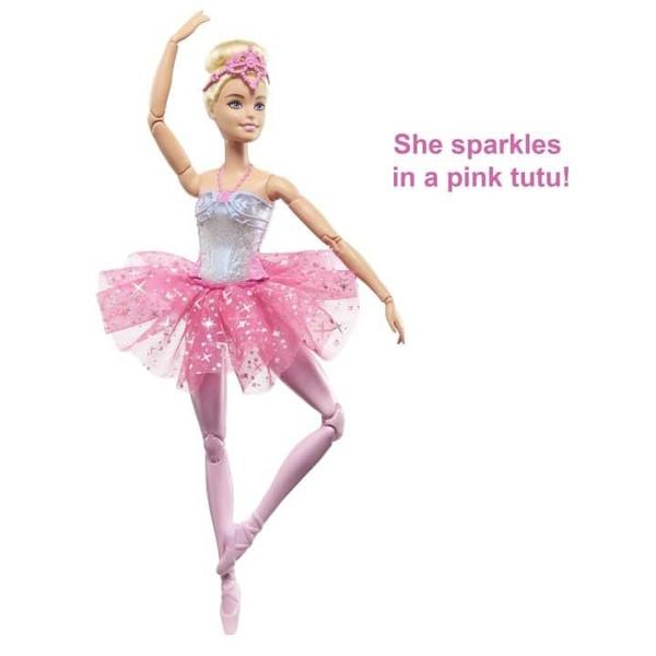 Imagem de Barbie Bailarina Luzes Brilhantes Rosa - Mattel HLC25