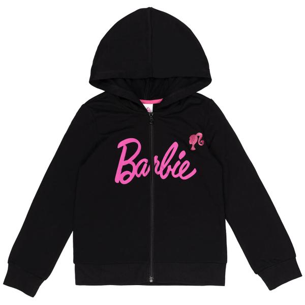 Imagem de Barbie Big Girls Francesa Terry Zip-Up Hoodie Preto 10-12