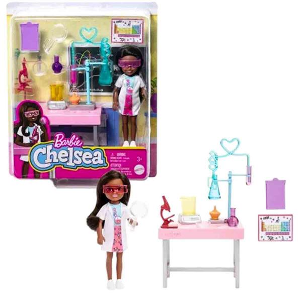 Imagem de Barbie Boneca Chelsea Negra Cientista e Acessórios de Laboratório - Mattel HJY36