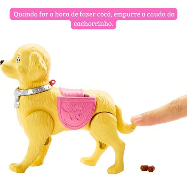 Imagem de Barbie Boneca Loira Passeio Com Cachorrinho Mattel DWJ68