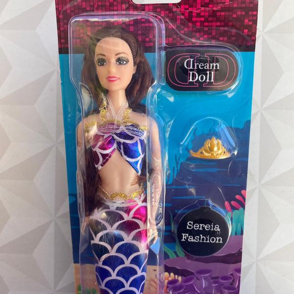 Imagem de Barbie boneca sereia com calda longa colorida de brinquedo - dia das crianças