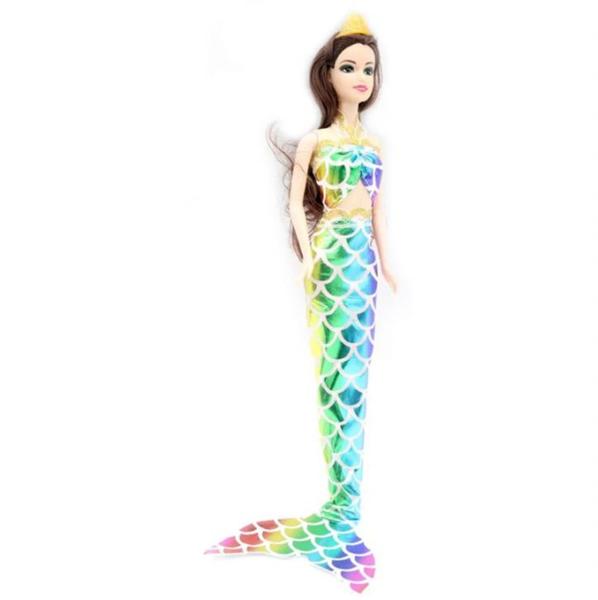 Imagem de Barbie boneca sereia com calda longa colorida de brinquedo - dia das crianças