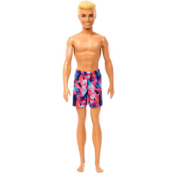 Imagem de Barbie Boneco Ken De Praia Piscina Calção Azul/rosa - Mattel