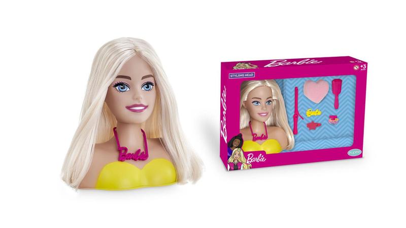 Imagem de Barbie Busto Maquiagem Modelador de Cachos Loira c/ Acessorios Mattel - Pupee