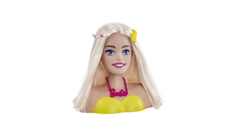 Imagem de Barbie Busto Maquiagem Modelador de Cachos Loira c/ Acessorios Mattel - Pupee