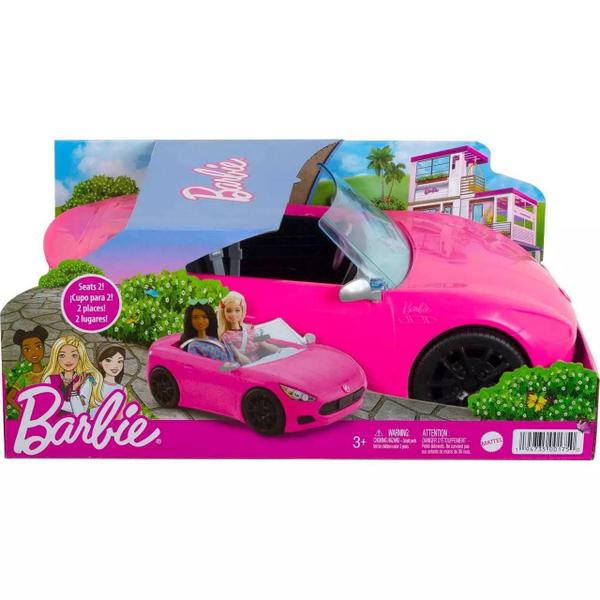 Imagem de Barbie Carro Conversivel 2 Lugares Rosa 33Cm - Mattel Hbt92