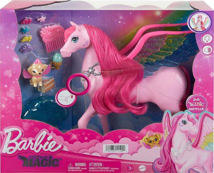 Imagem de Barbie Cavalo Pegasus Um Toque De Magia Com Luz e Som - Mattel HLC40