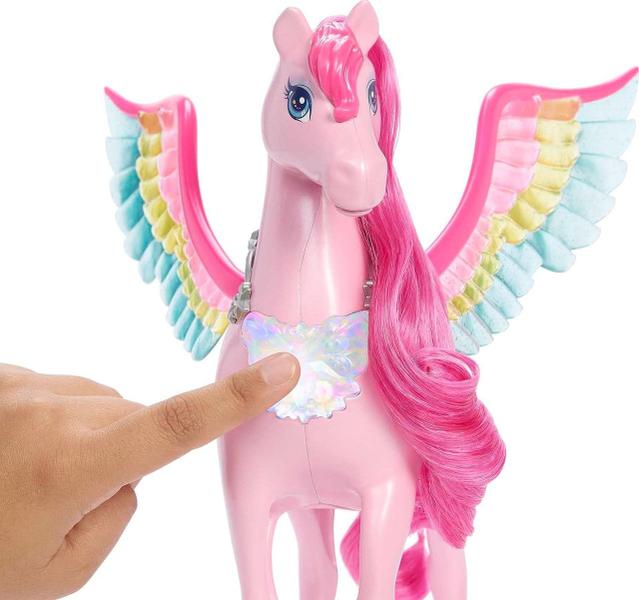 Imagem de Barbie Cavalo Pegasus Um Toque De Magia Com Luz e Som - Mattel HLC40