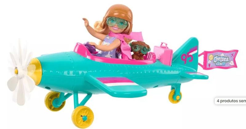 Barbie - Chelsea Piloto de Avião - Mattel Imagem de Barbie - Chelsea Piloto de Avião