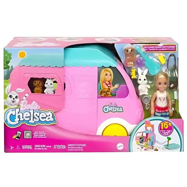 Imagem de Barbie Chelsea Trailler De Acampamento 2 Em 1 Hnh90 - Mattel