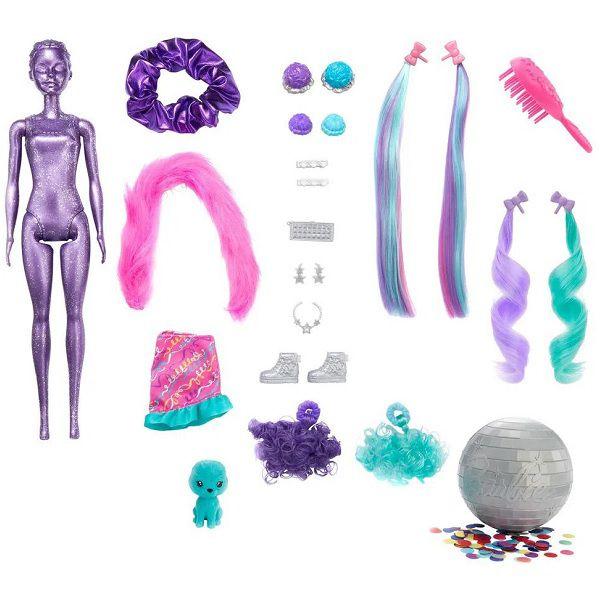 Imagem de Barbie Color Reveal Penteados de Festa Roxo Mattel HBG38