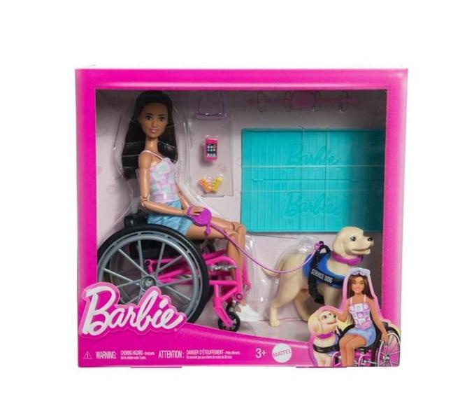 Imagem de Barbie Com Cadeira De Rodas E Cão De Serviço - Mattel