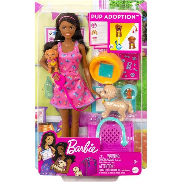 Imagem de Barbie Conjunto de Brinquedo Adota um Cachorrinho Negra