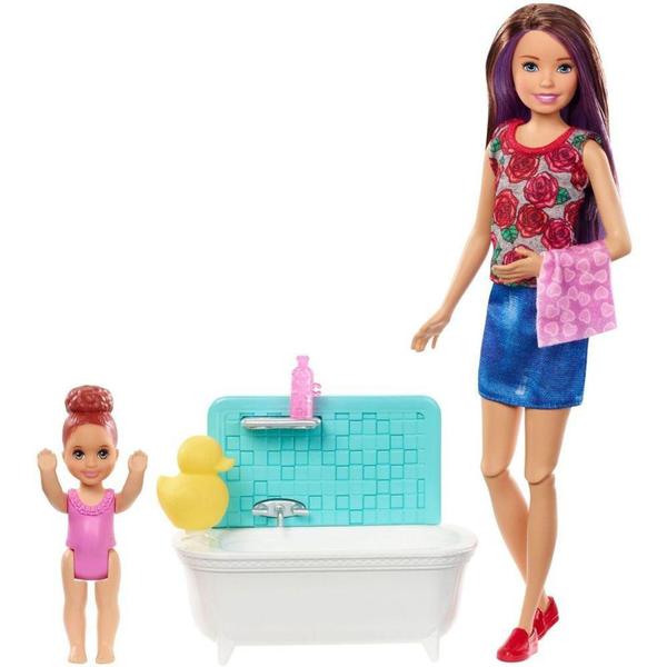 Imagem de Barbie Conjunto Skipper Babysitter Banheiro do Bebe Fhy97