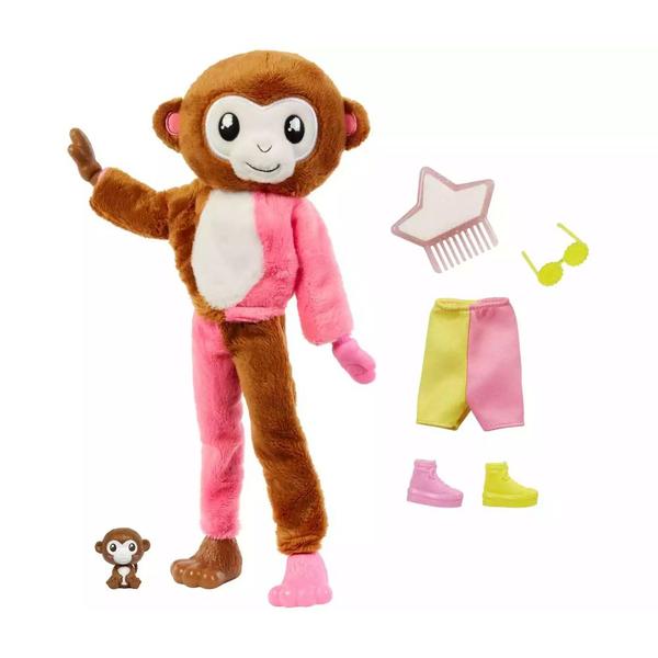 Imagem de Barbie Cutie Reveal Selva 10 Surpresas - Macaco - Mattel