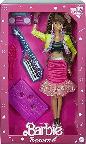 Imagem de Barbie Edição Anos 80 Noite das Bonecas (Morena 11,5 pol.) Look Festa Neon -Presente Colecionadores