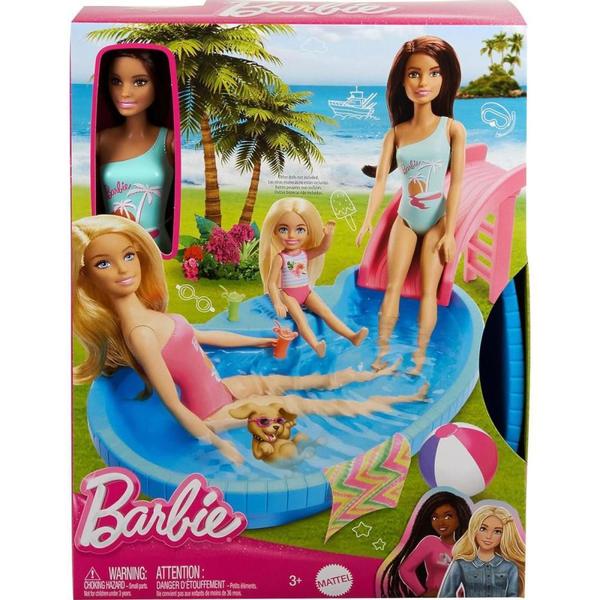 Imagem de Barbie Estate Piscina GLAM com Boneca Morena