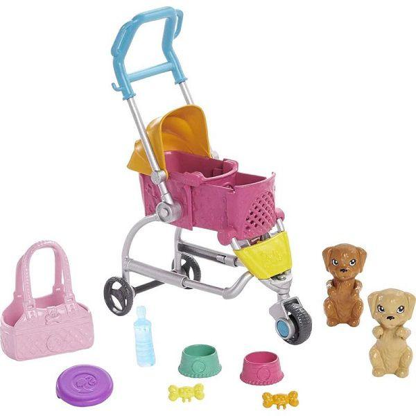 Imagem de Barbie Family Barbie Conjunto Passeio de Cachorro Mattel GHV93