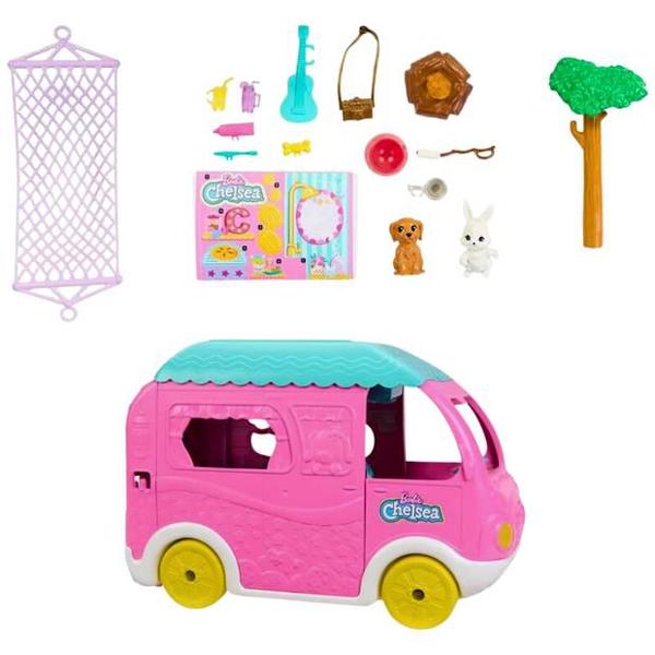 Imagem de Barbie Family Chelsea Trailer De Camping HNH90 Mattel