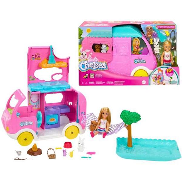 Imagem de Barbie Family Chelsea Trailer De Camping HNH90 Mattel