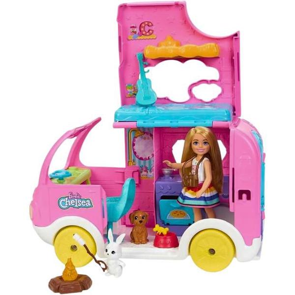 Imagem de Barbie Family Chelsea Trailer De Camping HNH90 Mattel