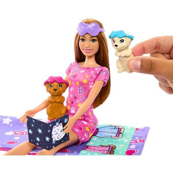 Imagem de Barbie Family Festa Do Pijama Com Cachorrinho HXN01 Mattel